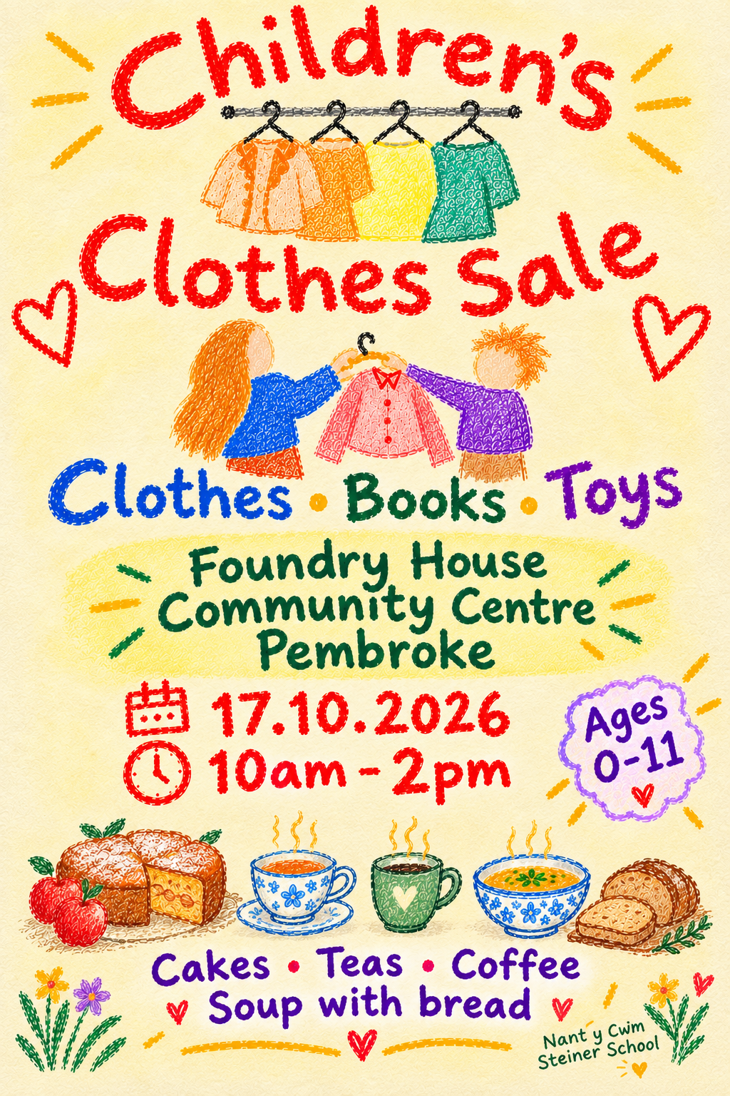 Whimsical Children’s Clothes Sale Flyer